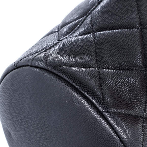 Chanel Small Twist Your Buttons Drawstring Bucket Bag Quilted Caviar - Picture 6 of 7